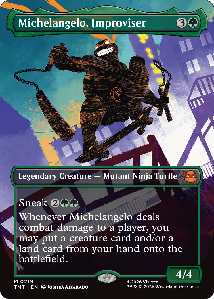 Michelangelo, Improviser (Borderless) - Teenage Mutant Ninja Turtles (TMT)