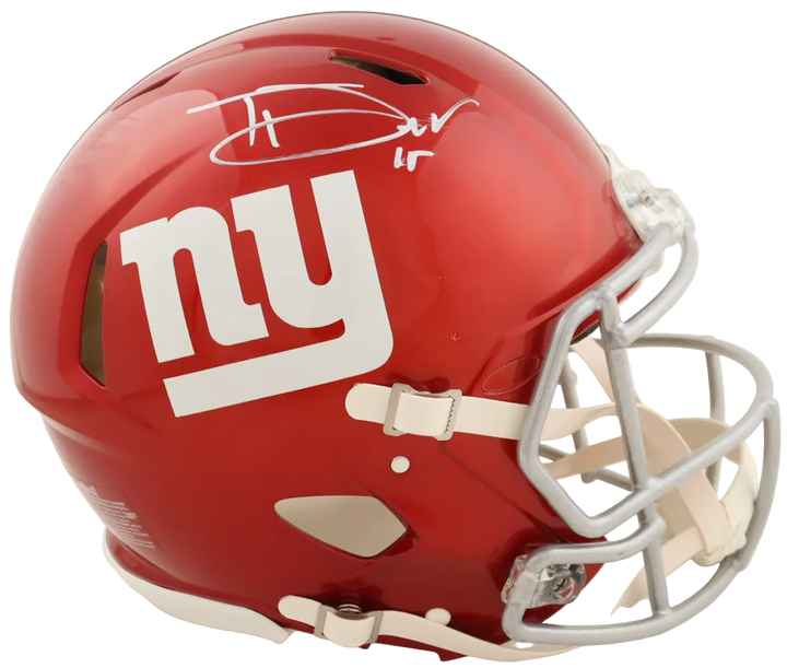 Tommy DeVito Autographed Signed Full Size Authentic On-Field Giants NFL Speed Helmet (Beckett)
