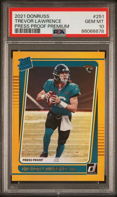 2021 Panini Donruss - Trevor Lawrence 251 - Press Proof Premium - PSA 10