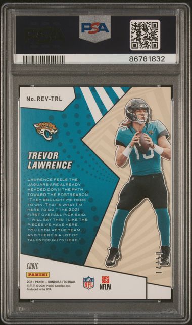 2021 Panini Donruss - Trevor Lawrence Rev-trl - Revolution Cubic /50 - PSA 10