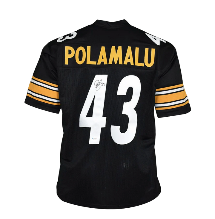 Troy Polamalu Signed Autographed Custom Jersey Beckett COA