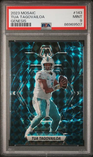 2023 Panini Mosaic - Tua Tagovailoa 143 - Genesis  - PSA 9