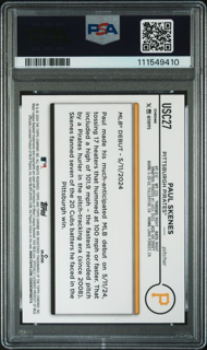 2024 Topps Chrome Update Baseball - Paul Skenes USC27 - xfractor - PSA 10