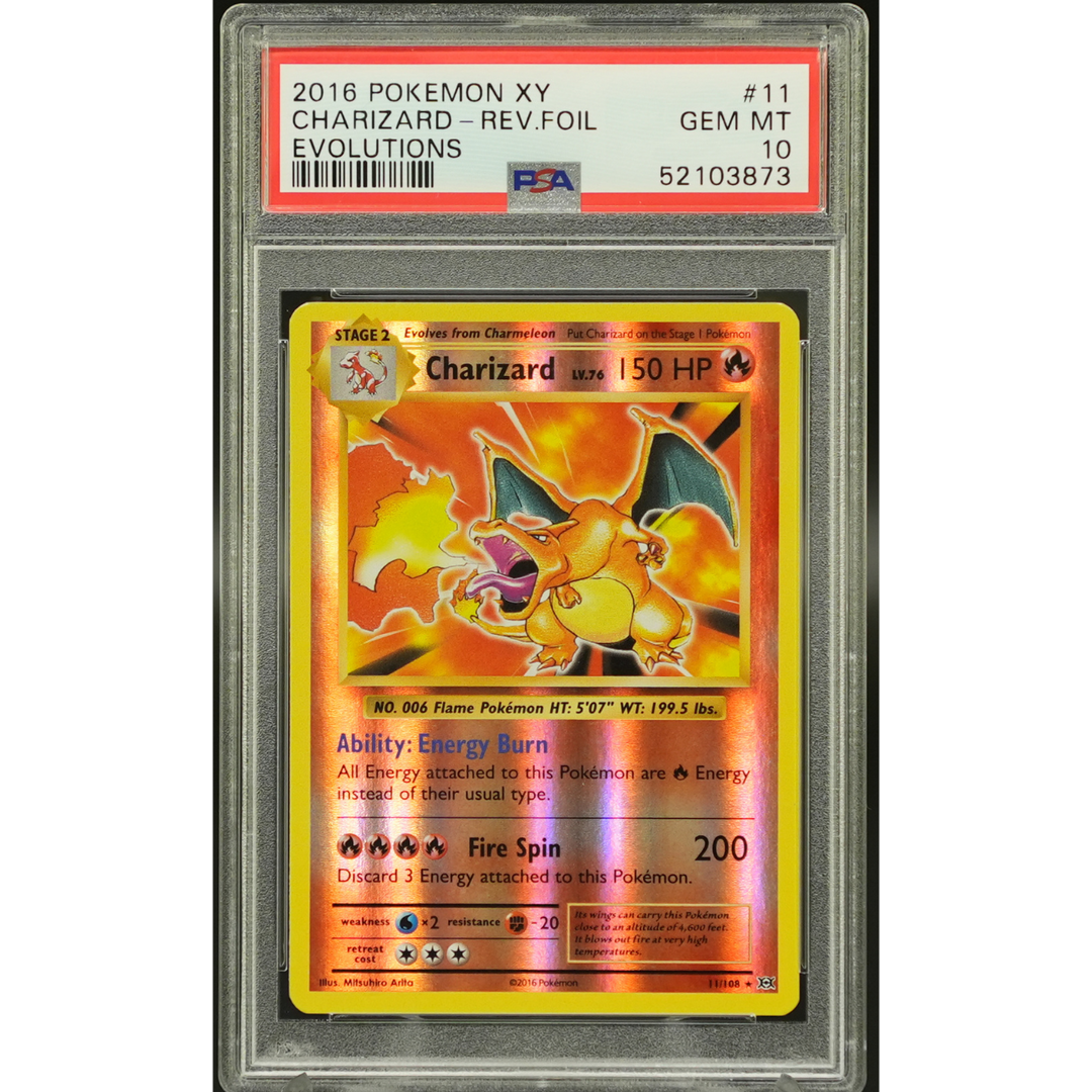 Charizard 11/108 Reverse Evolutions XY - 2016 Pokemon - PSA 10