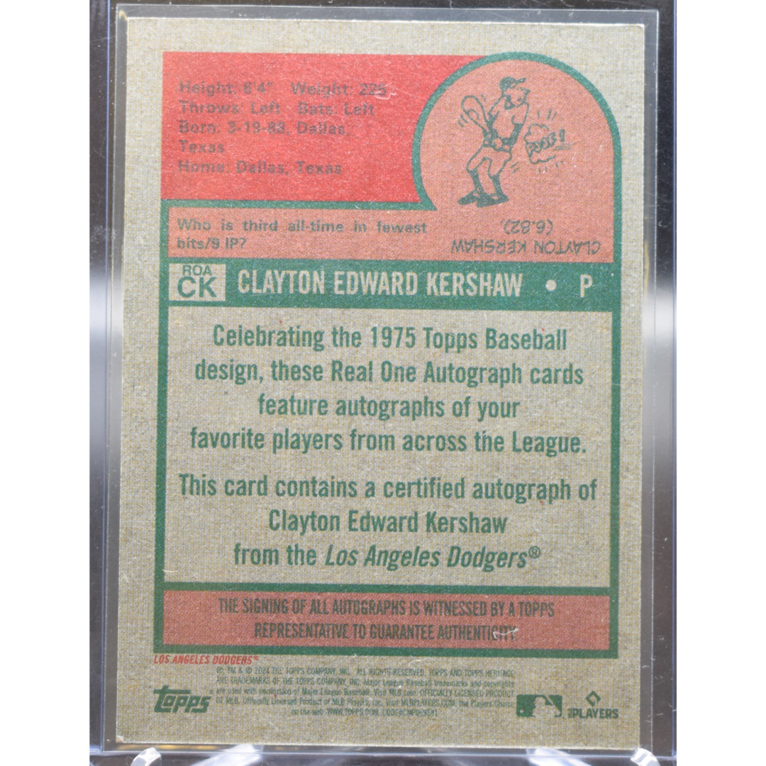 2024 Topps Heritage Baseball - Clayton Kershaw ROACK - On Card Auto