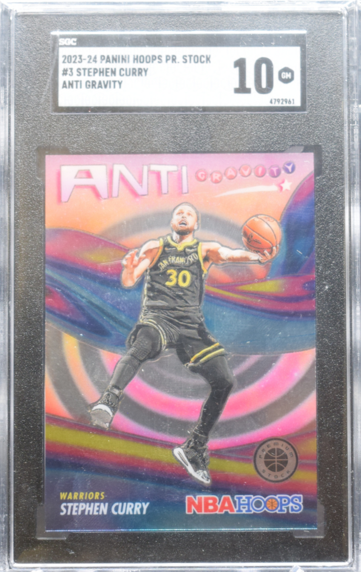 2023-24 Panini Hoops Premium Stock - Stephen Curry #3 - Anti Gravity - SGC 10