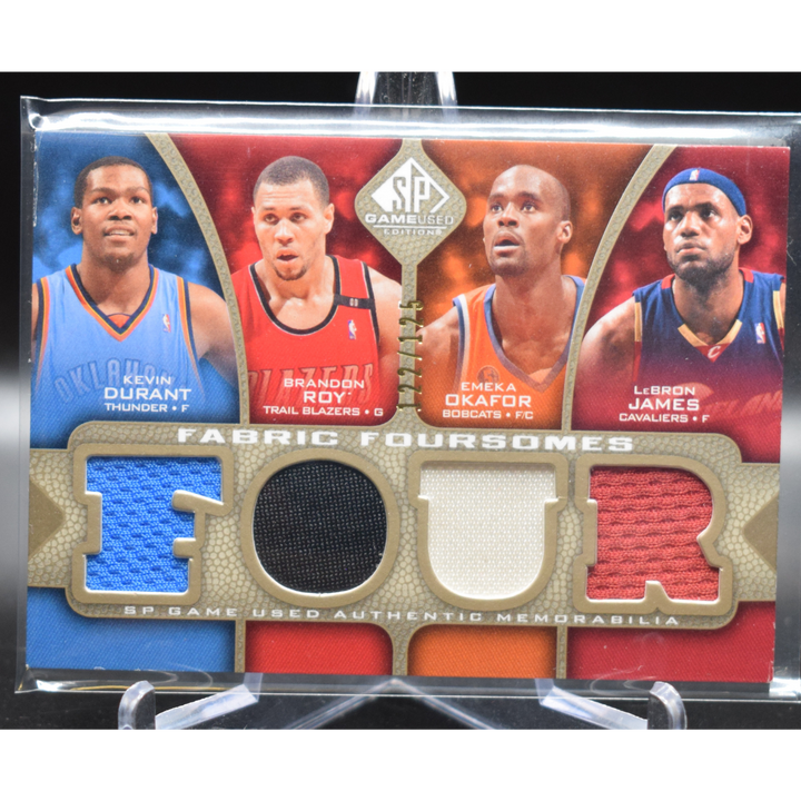 2009-10 Upper Deck SP Games Used Basketball - Kevin Durant Brandon Roy Emeka Okafor Lebron James F4 Jord - Fabric Foursomes /125