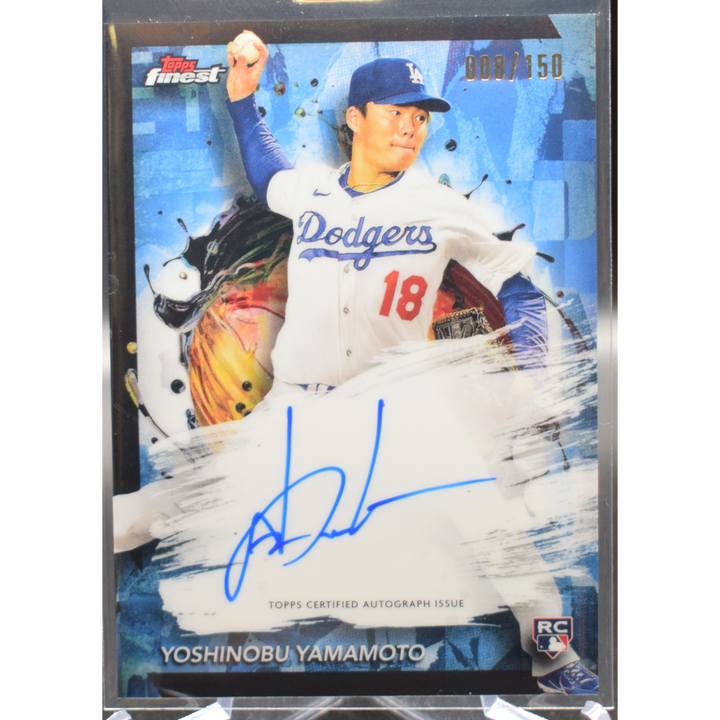 2024 Topps Finest - Yoshinobu Yamamoto - Rookie Auto - numbered 008/150