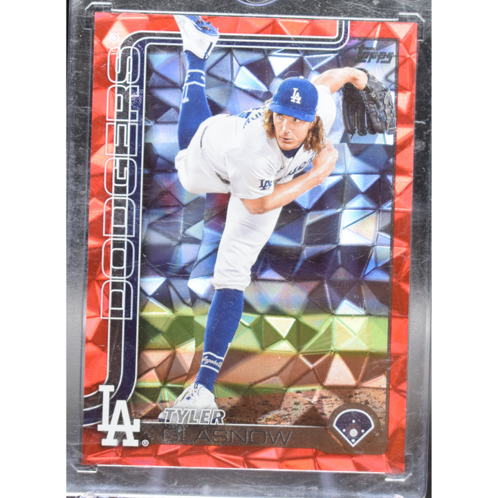 2025 Topps Series 1 - Tyler Glasnow 201 - Red Diamante /5