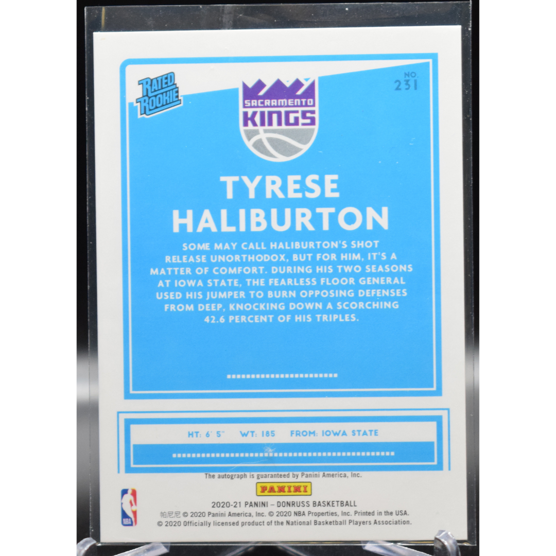 2020-21 Panini Donruss Basketball - Tyrese Haliburton 231 - Rated Rookie Auto