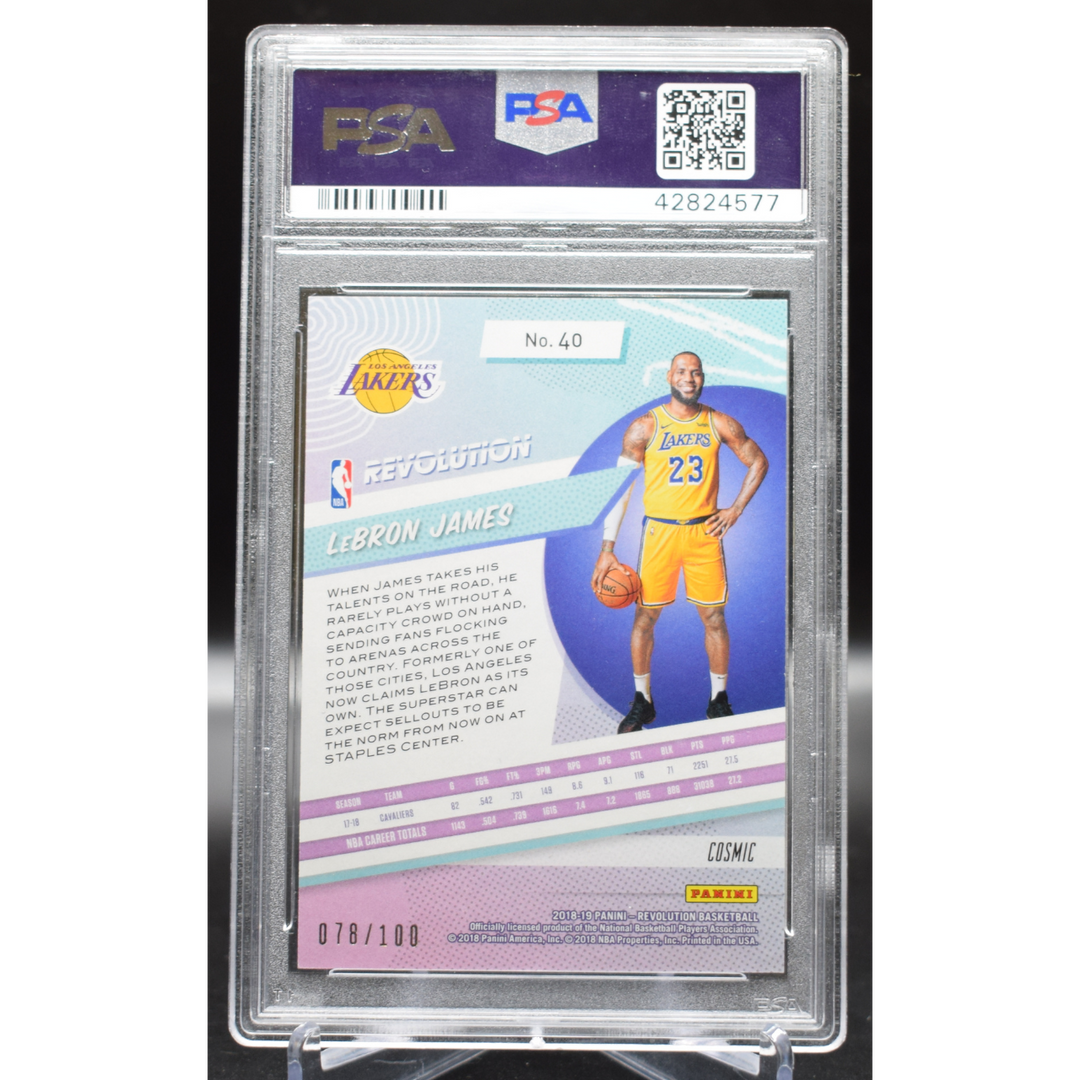 2018 Panini Revolution - Lebron James 40 - Cosmic /100 - PSA 10