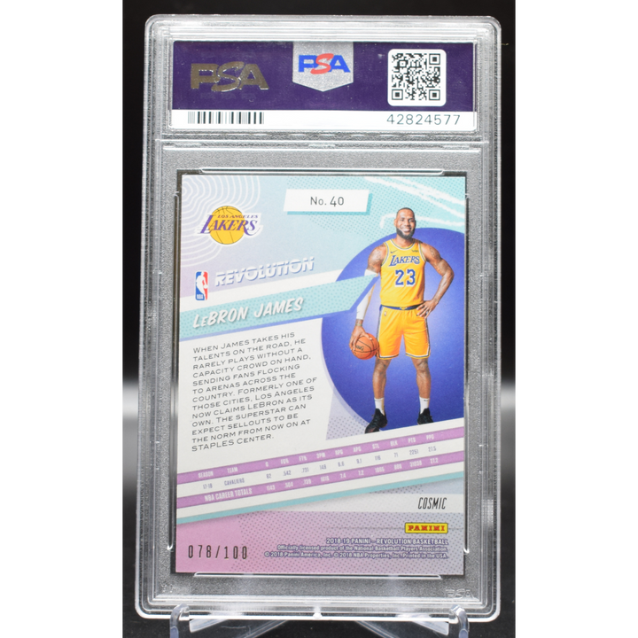 2018 Panini Revolution - Lebron James 40 - Cosmic /100 - PSA 10