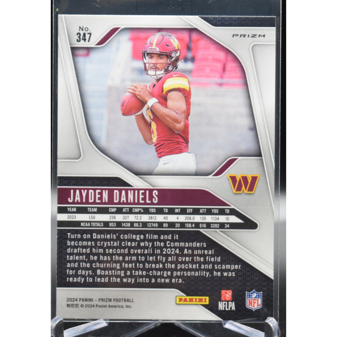2024 Panini Prizm Football - Jayden Daniels 347 - Orange Lazer