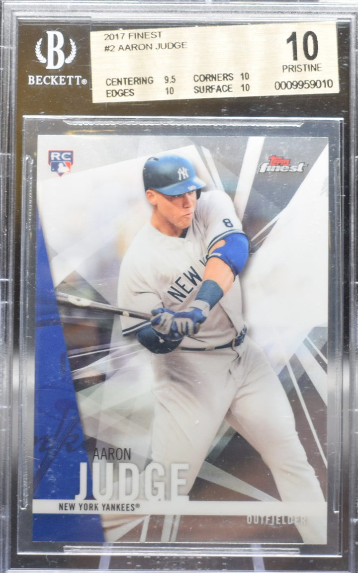 2017 Topps Finest - Aaron Judge 2 - Beckett 10