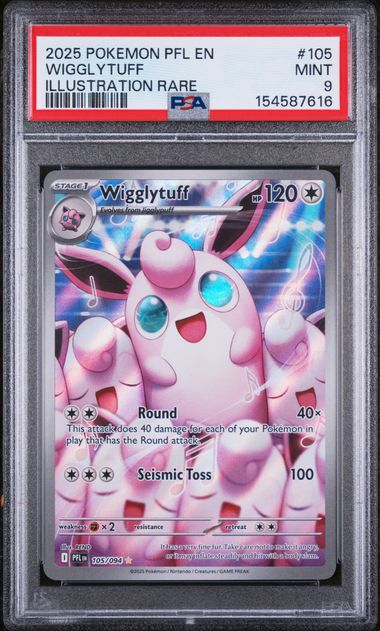 Wigglytuff - 105/094 - Phantasmal Flames - 2025 Pokemon - PSA 9