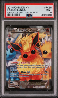 Flareon EX RC28/RC32 Generations Radiant Collection - 2016 Pokemon - PSA 9