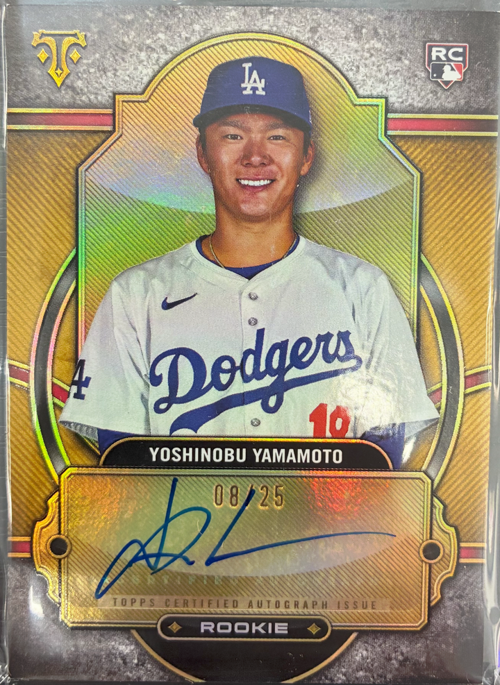 2024 Topps Triple Threads Baseball - Yoshinobu Yamamoto Rookie Autograph 08/25