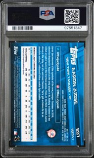 2017 Topps - Aaron Judge 287 - Catching - PSA 9