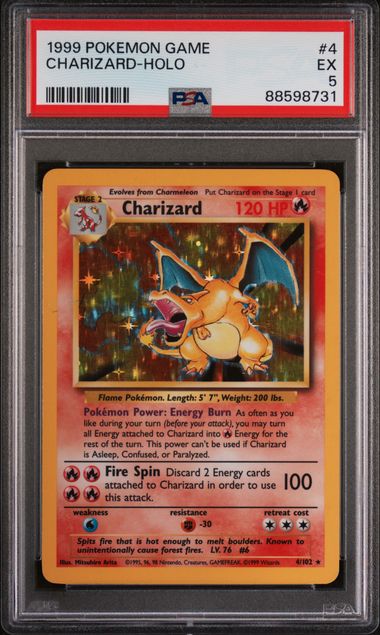 Charizard 4/102 Base Set - 1999 Pokemon - PSA 5