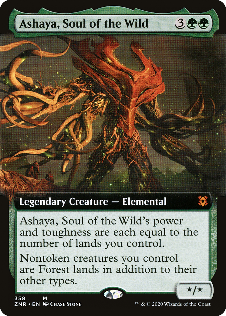 Ashaya, Soul of the Wild (Extended Art) - Zendikar Rising (ZNR)
