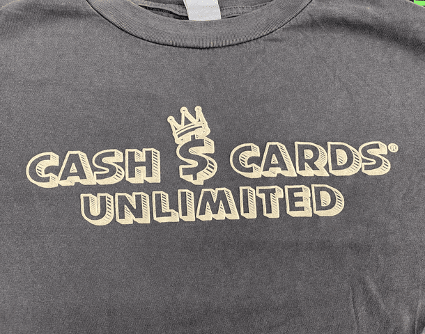 Cash Cards Unlimited Street Wear T-Shirt (Gris/2XL)